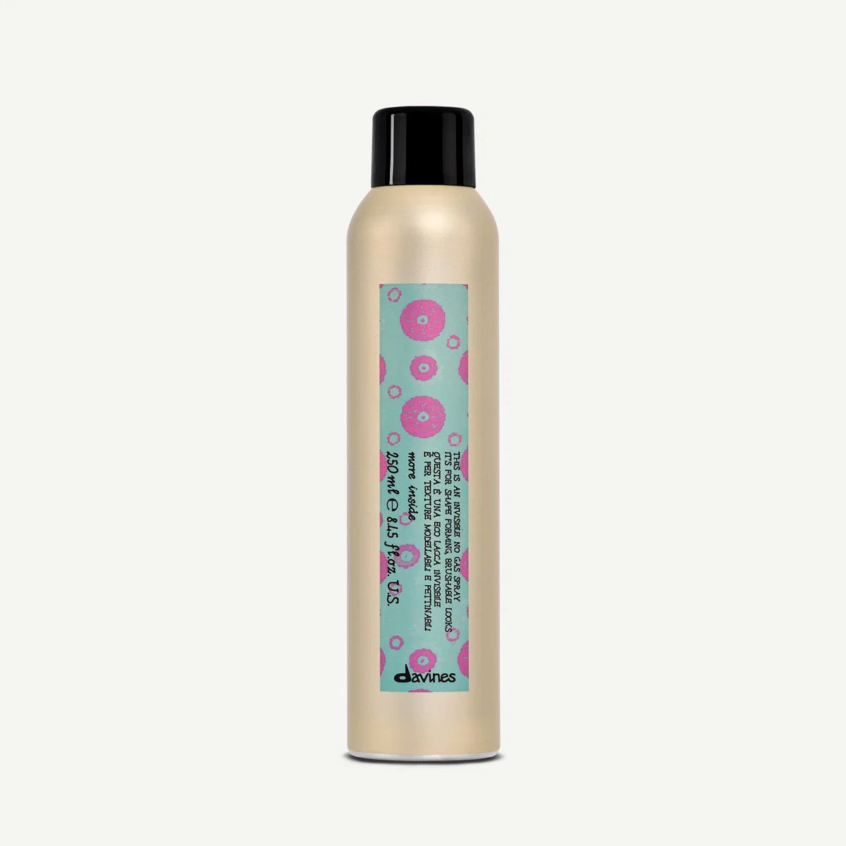 This is an Invisible No Gas Spray Brushable hairspray for a natural look
